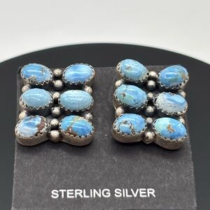 Sterling Silver Golden Hill Stone Earrings